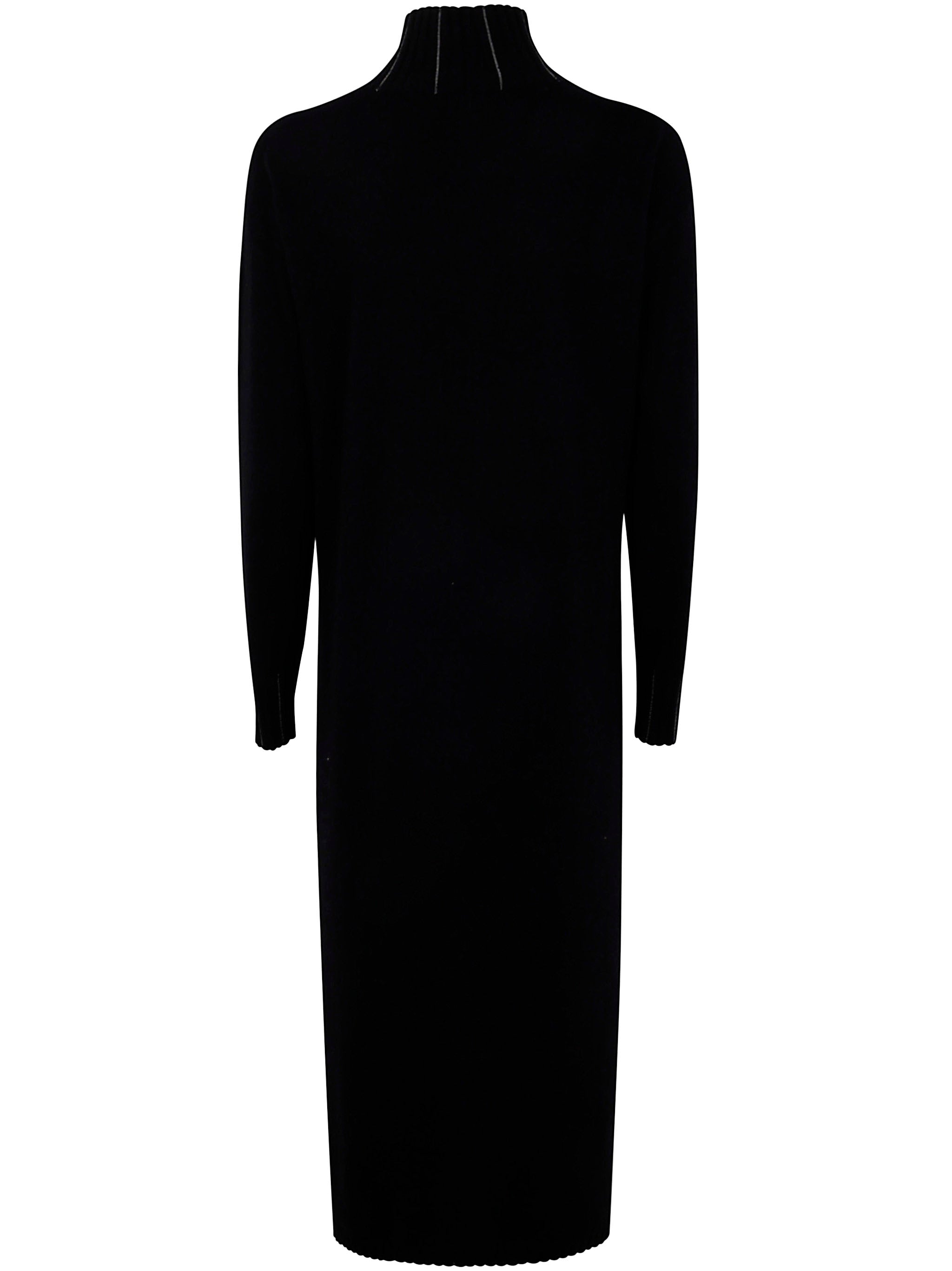 FABIANA FILIPPI Turtle Neck Knit Dress with Long Sleeves