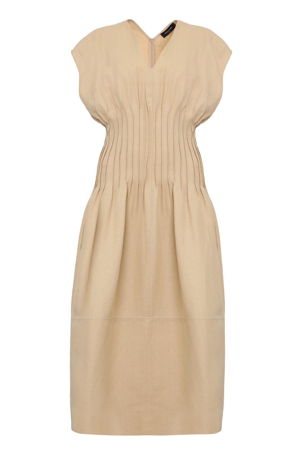 FABIANA FILIPPI Gathered Waistline Linen Dress