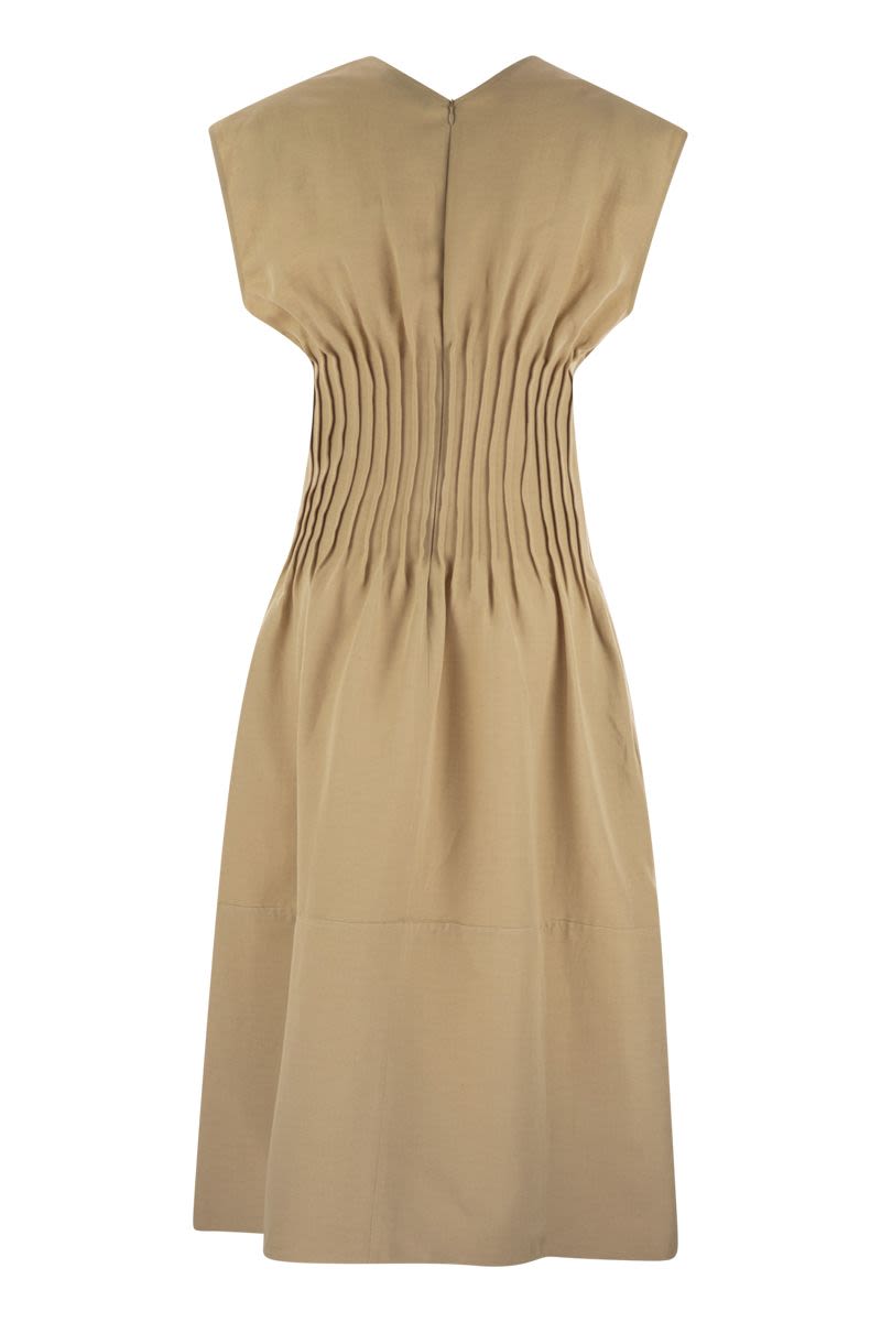 FABIANA FILIPPI Viscose and Linen Corset Waist Mini Dress