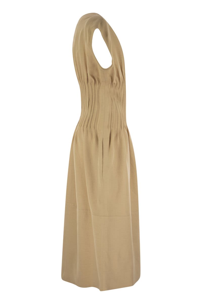 FABIANA FILIPPI Viscose and Linen Corset Waist Mini Dress