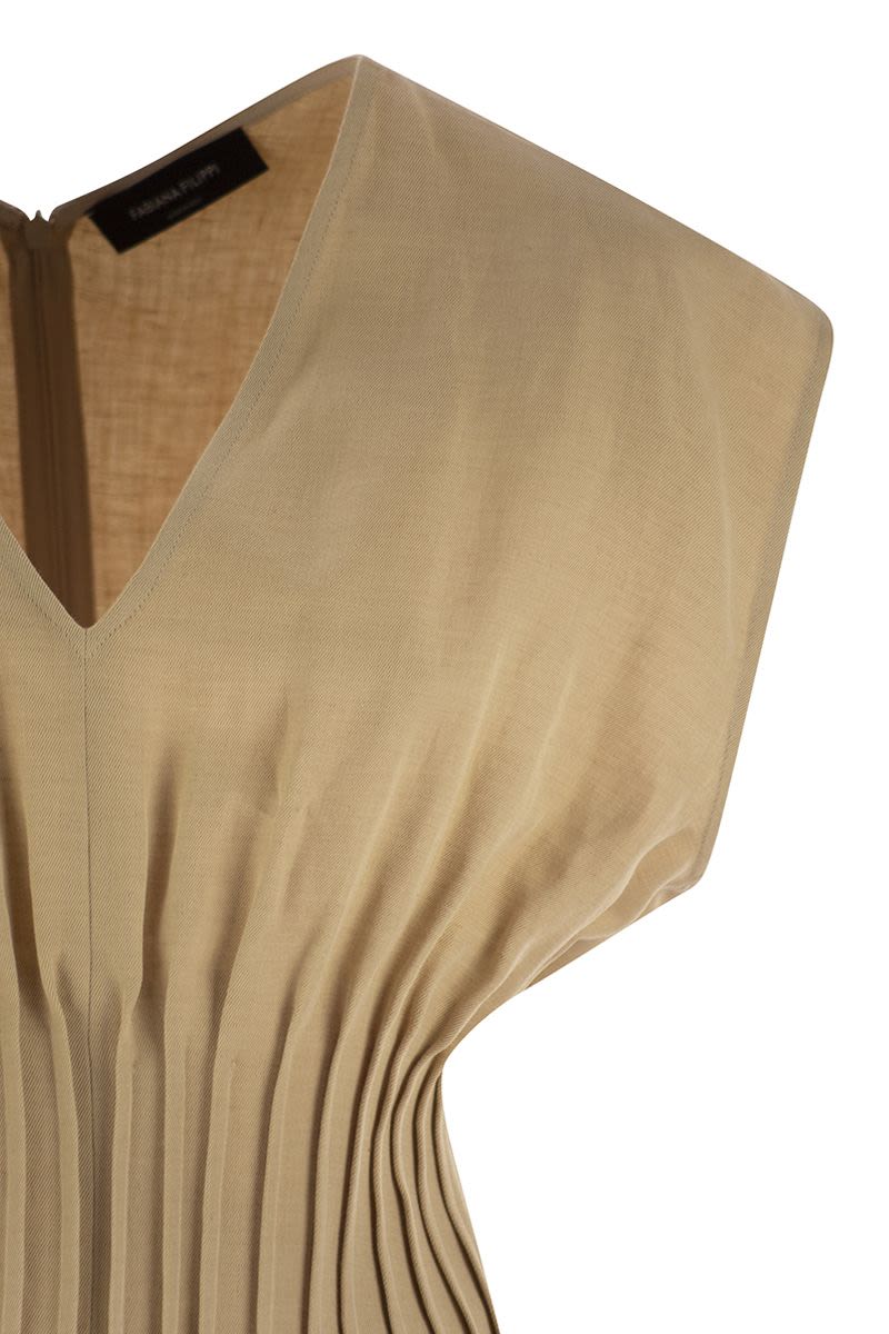 FABIANA FILIPPI Viscose and Linen Corset Waist Mini Dress