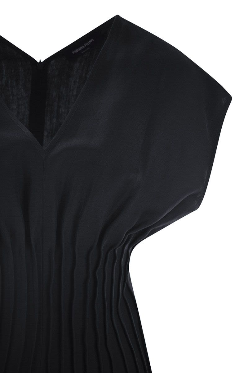 FABIANA FILIPPI Viscose and Linen Corset Waist Mini Dress