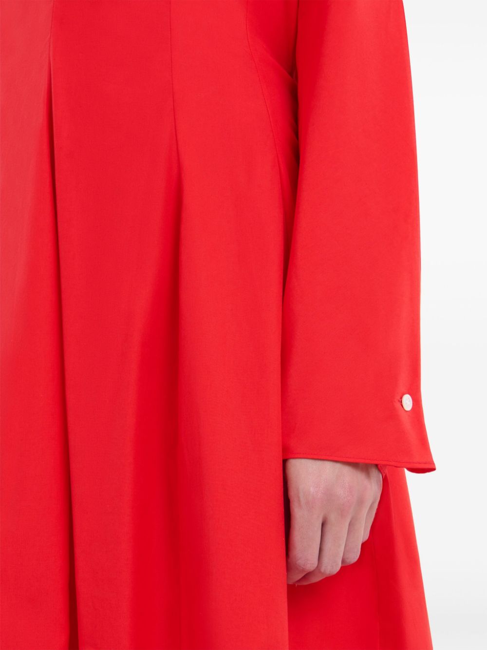 MARNI Elegant Long Dress with V-Neck and Belt