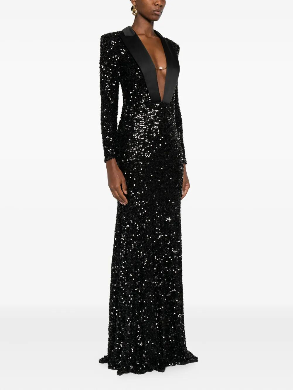 ELISABETTA FRANCHI Glamorous Red Carpet Mini Dress in Full Sequins