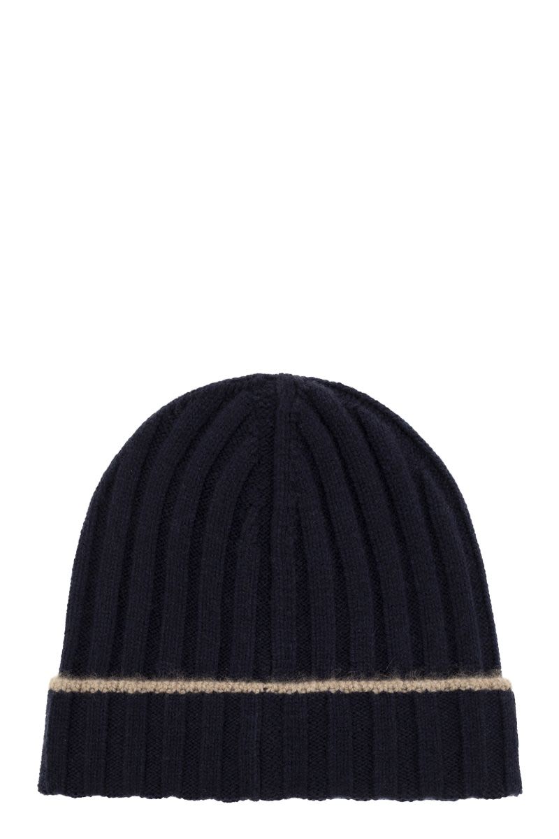 BRUNELLO CUCINELLI Cashmere Knit Beanie - English Rib Design