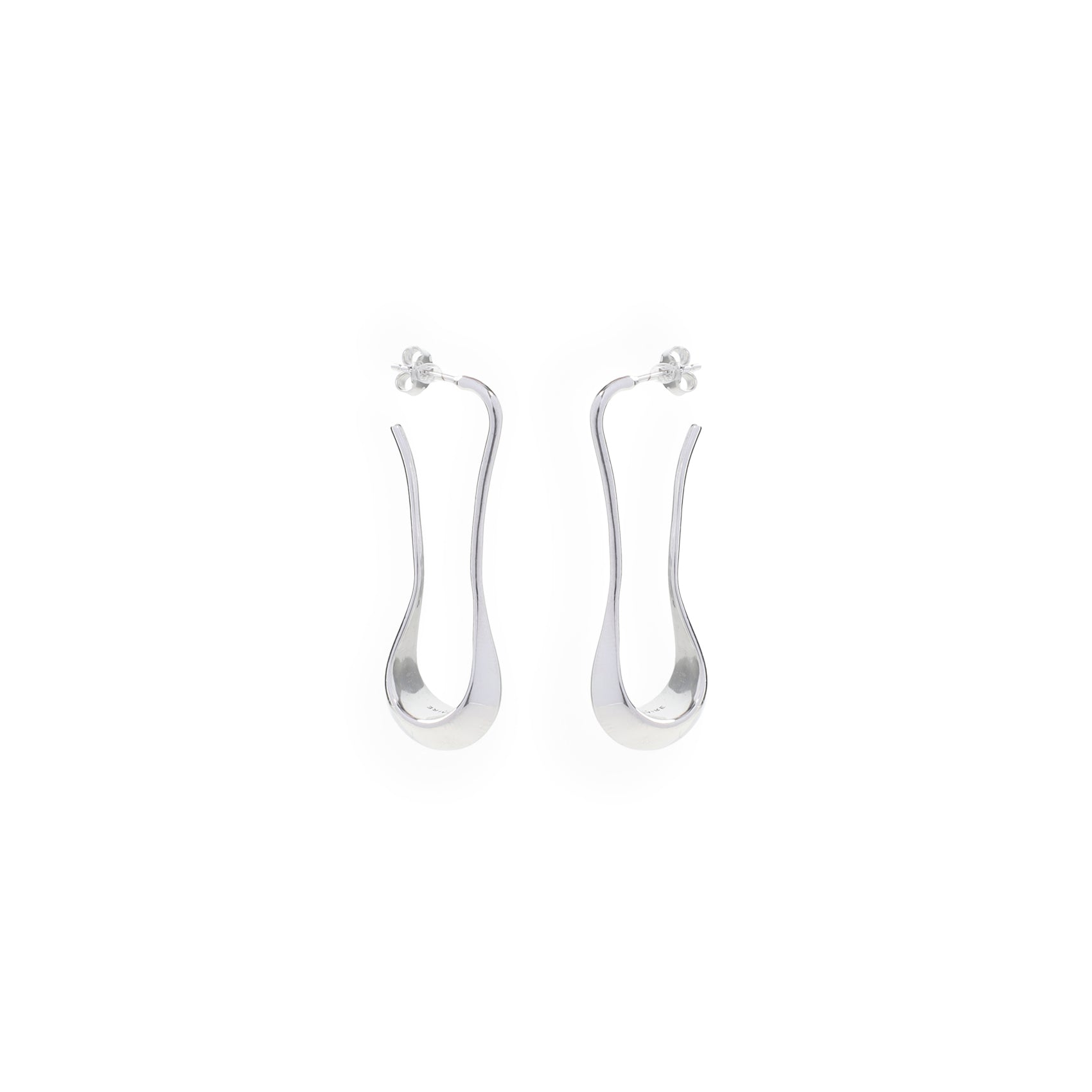 LEMAIRE Mini Short Drop Silver Earrings