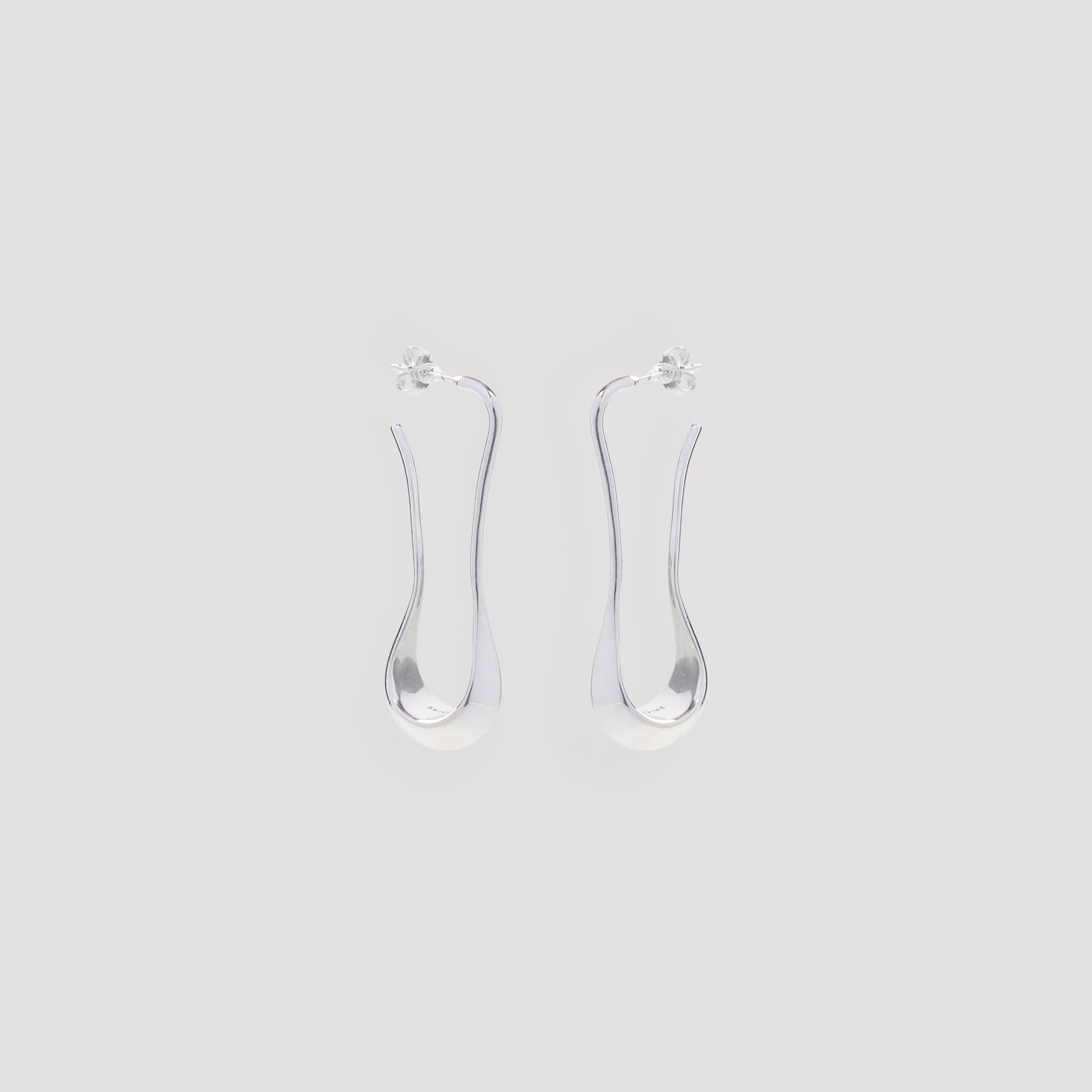 LEMAIRE Mini Short Drop Silver Earrings