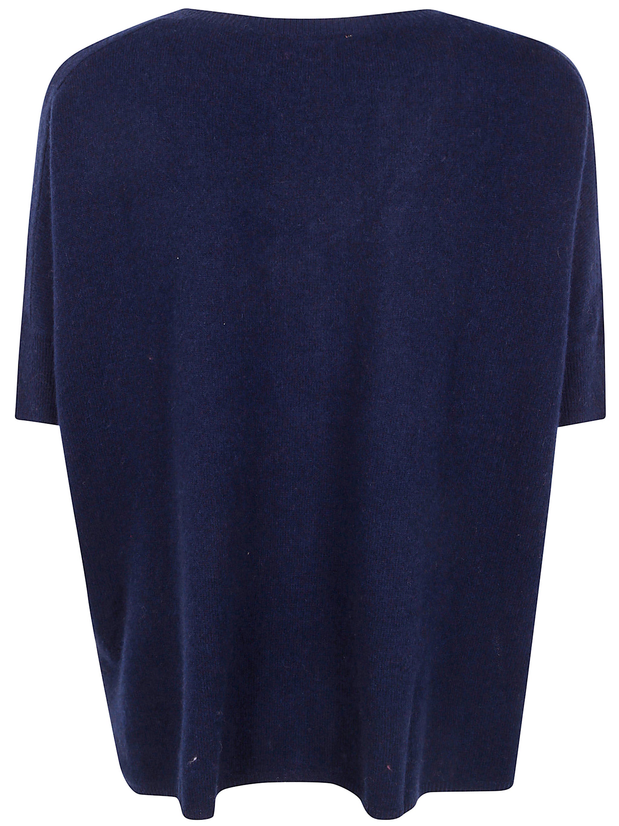 ABSOLUT CASHMERE Oversized V-Neck Cashmere Sweater with Short Sleeves