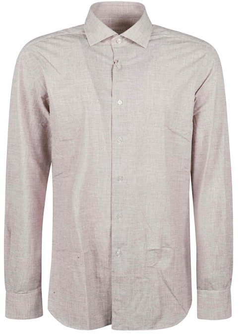 XACUS Textured Weave Buttoned Long Sleeve Shirt