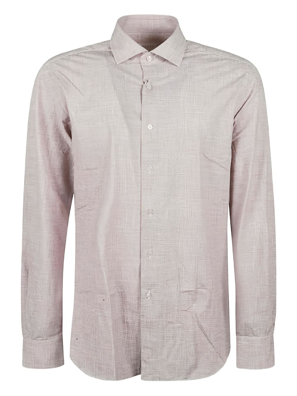 XACUS Textured Weave Buttoned Long Sleeve Shirt