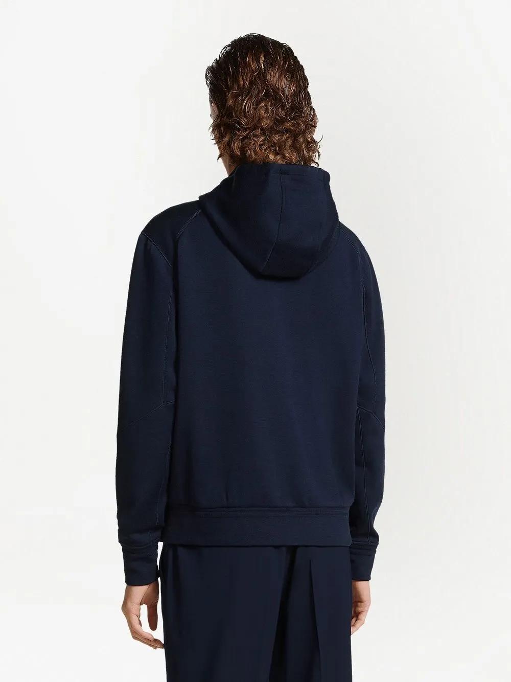ZEGNA High Performance Hoodie in Wool-Cotton Blend