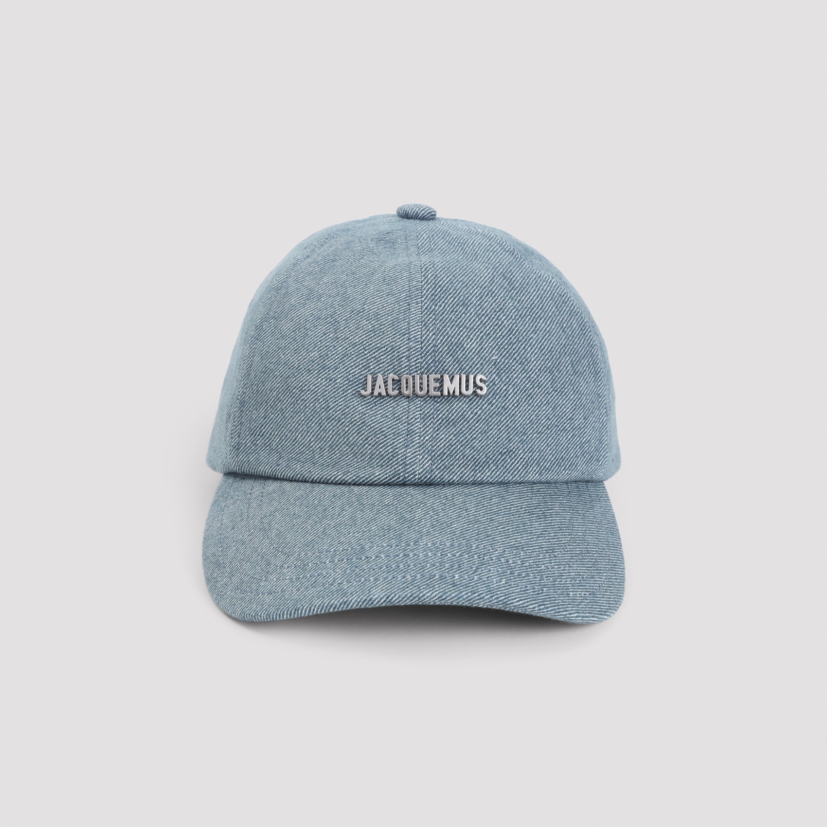 JACQUEMUS Denim Cap with Gadjo Logo Plaque