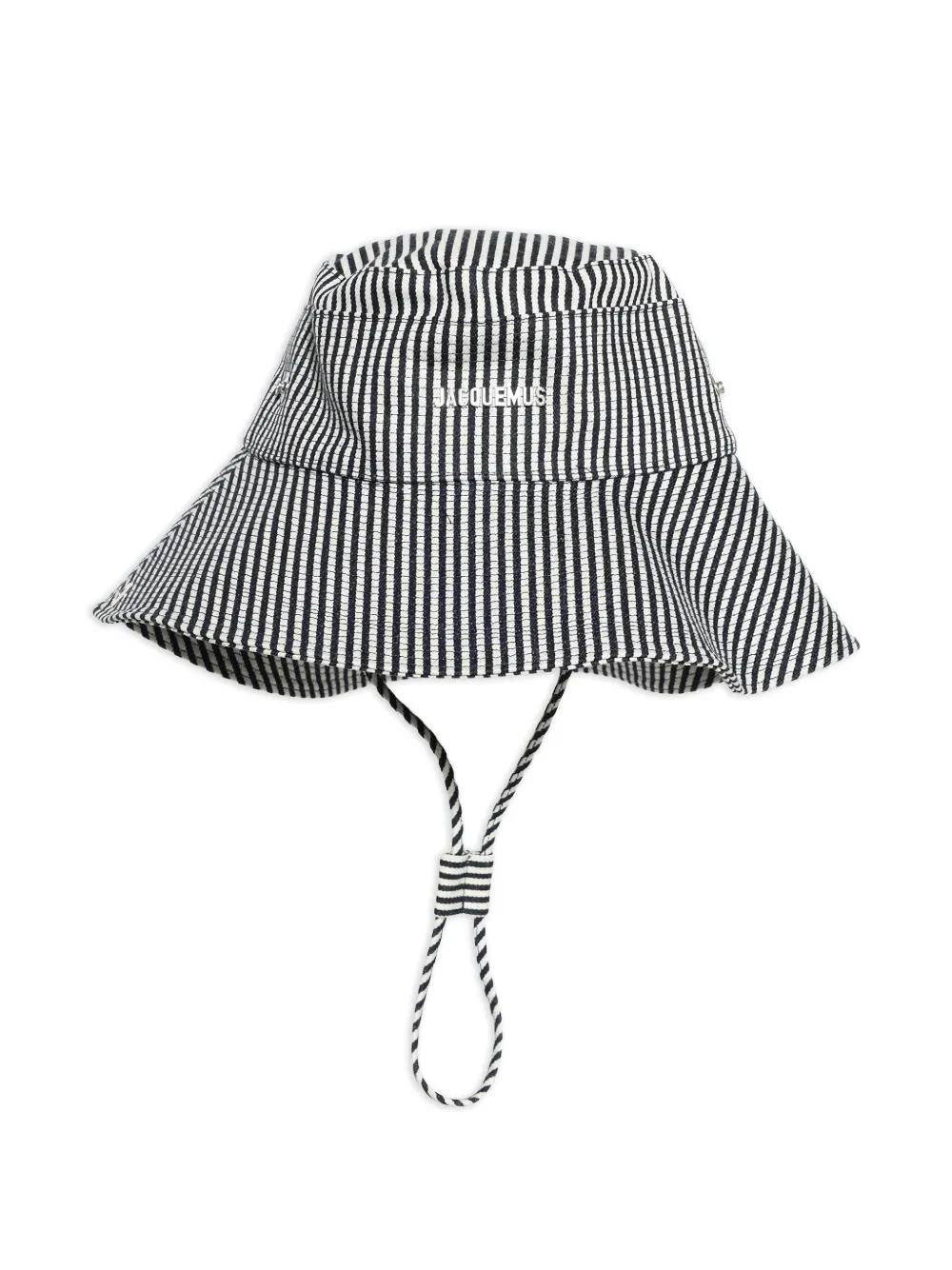 JACQUEMUS Striped Wide Brim Hat