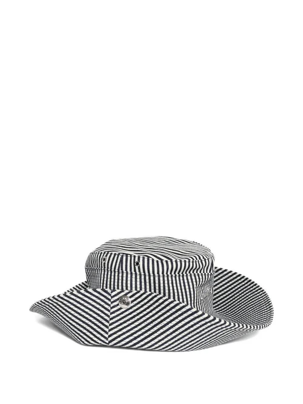 JACQUEMUS Striped Wide Brim Hat