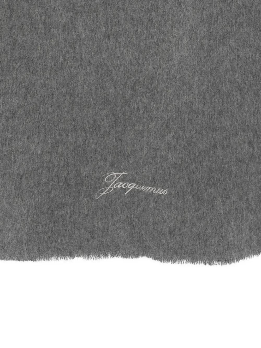 JACQUEMUS Embroidered Logo Scarf - Rectangular Shape