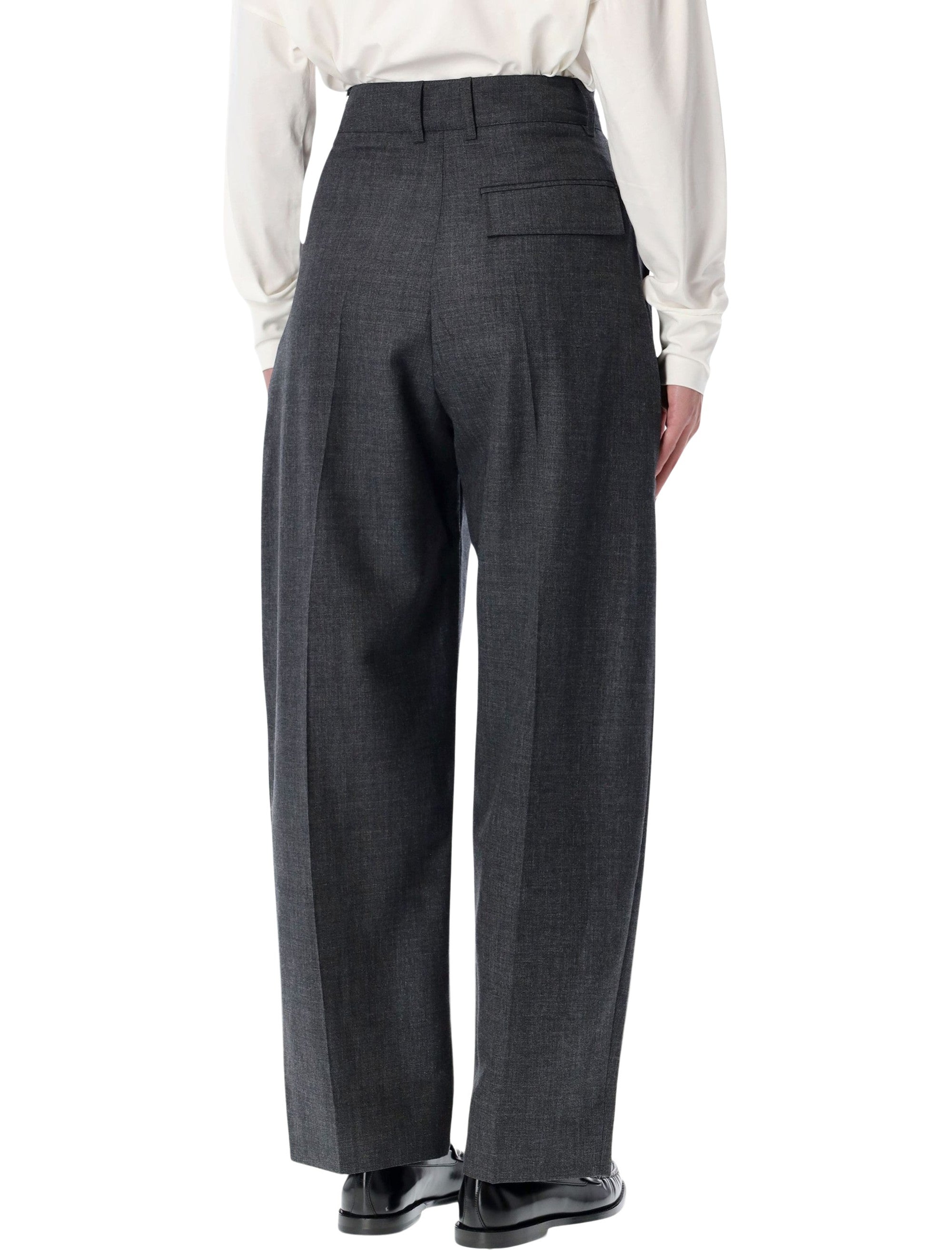 STUDIO NICHOLSON Heritage Wool High-Rise Wide-Leg Pants - Size 8