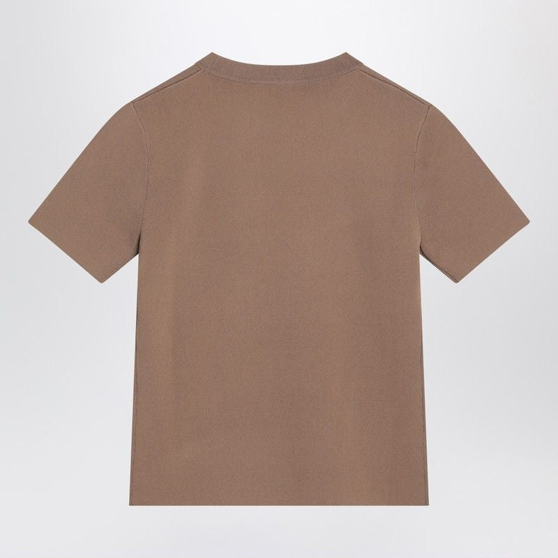 MAX MARA Pleated T-Shirt with Logo for Women - FW25