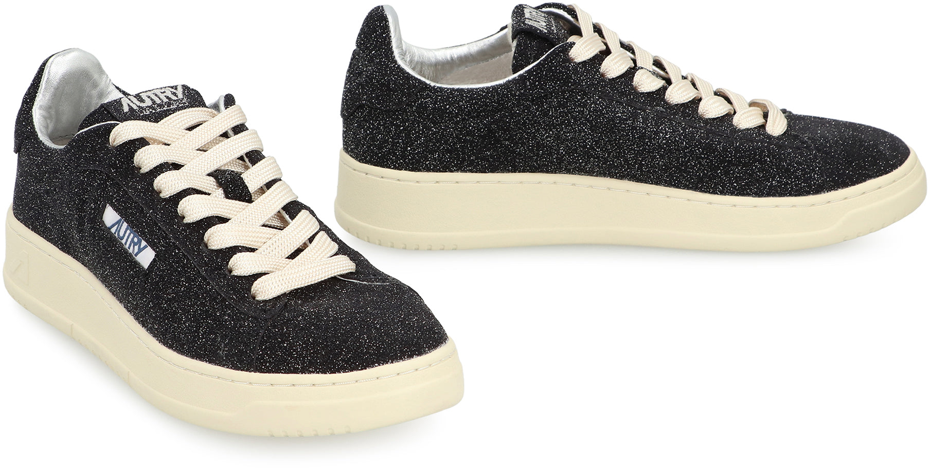 AUTRY Low-Top Glitter Suede Sneakers for Women