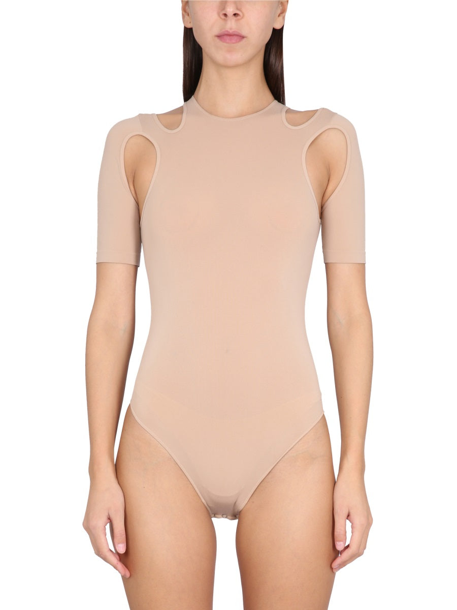 ANDREADAMO Women’s Mini Snap Button Bodysuit
