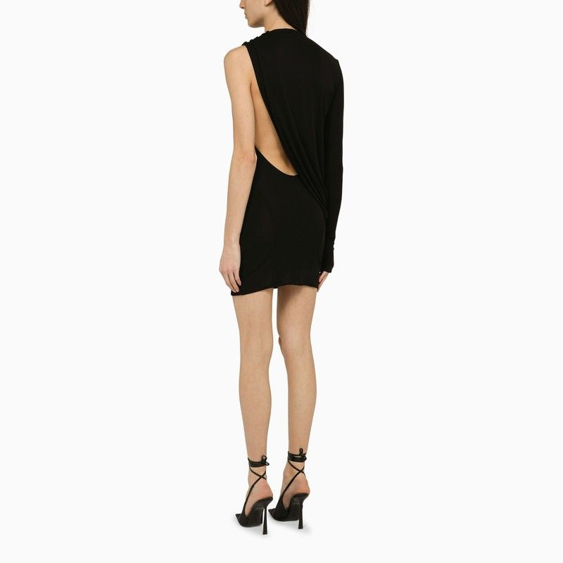 ANDREADAMO One-Shoulder Mini Dress with Drape