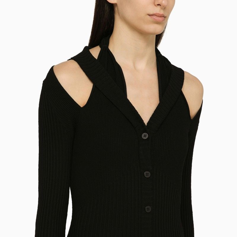 ANDREADAMO Cut-Out Ribbed Mini Dress for Women