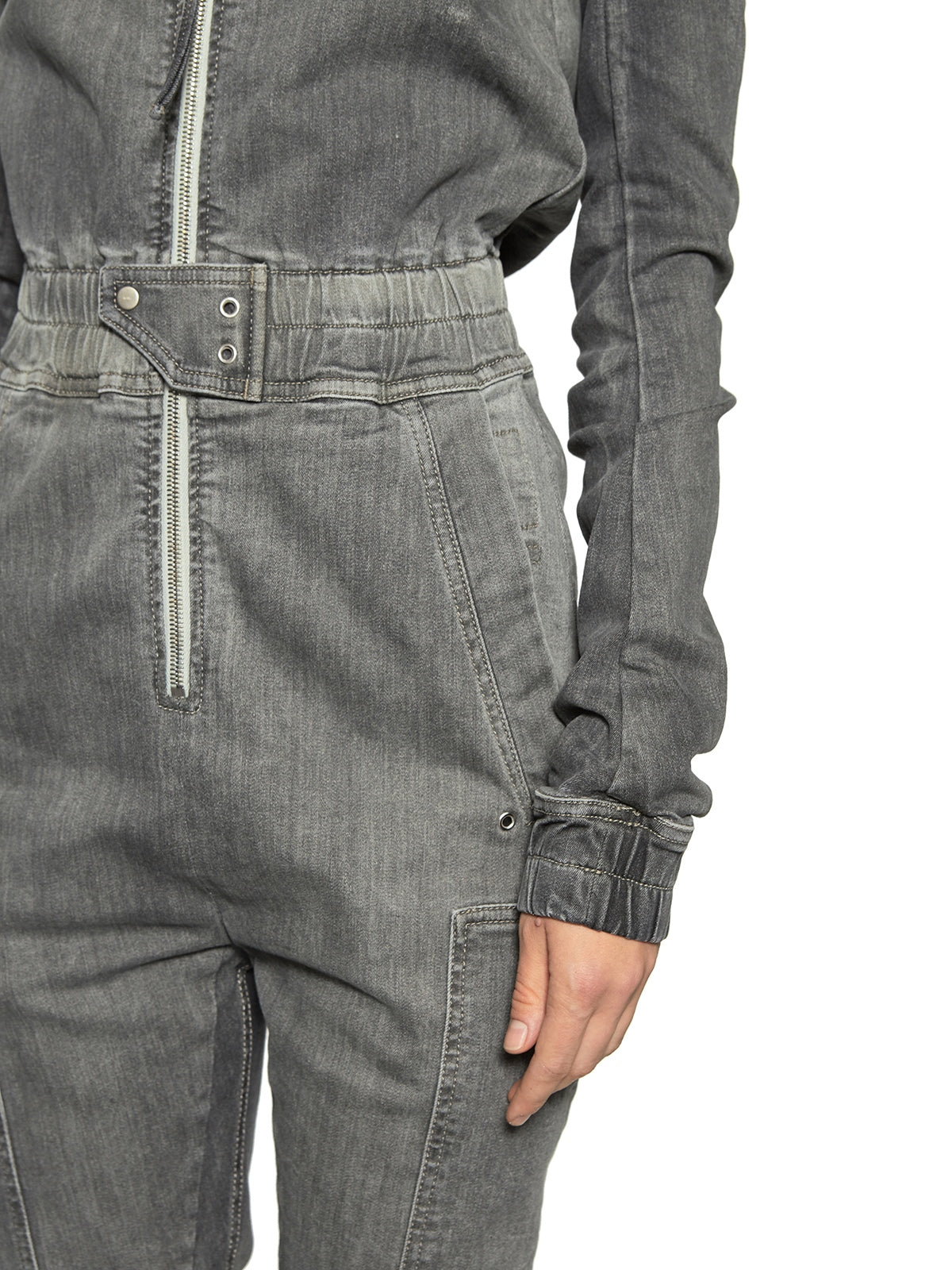 DRKSHDW Front Zip Denim Overalls for Women - Size S