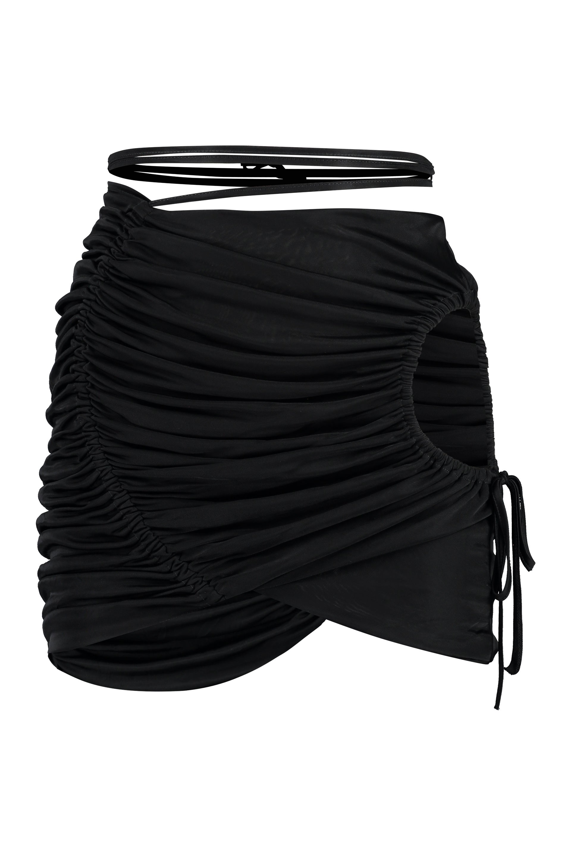 ANDREADAMO Adjustable Draped Mini Skirt for Women