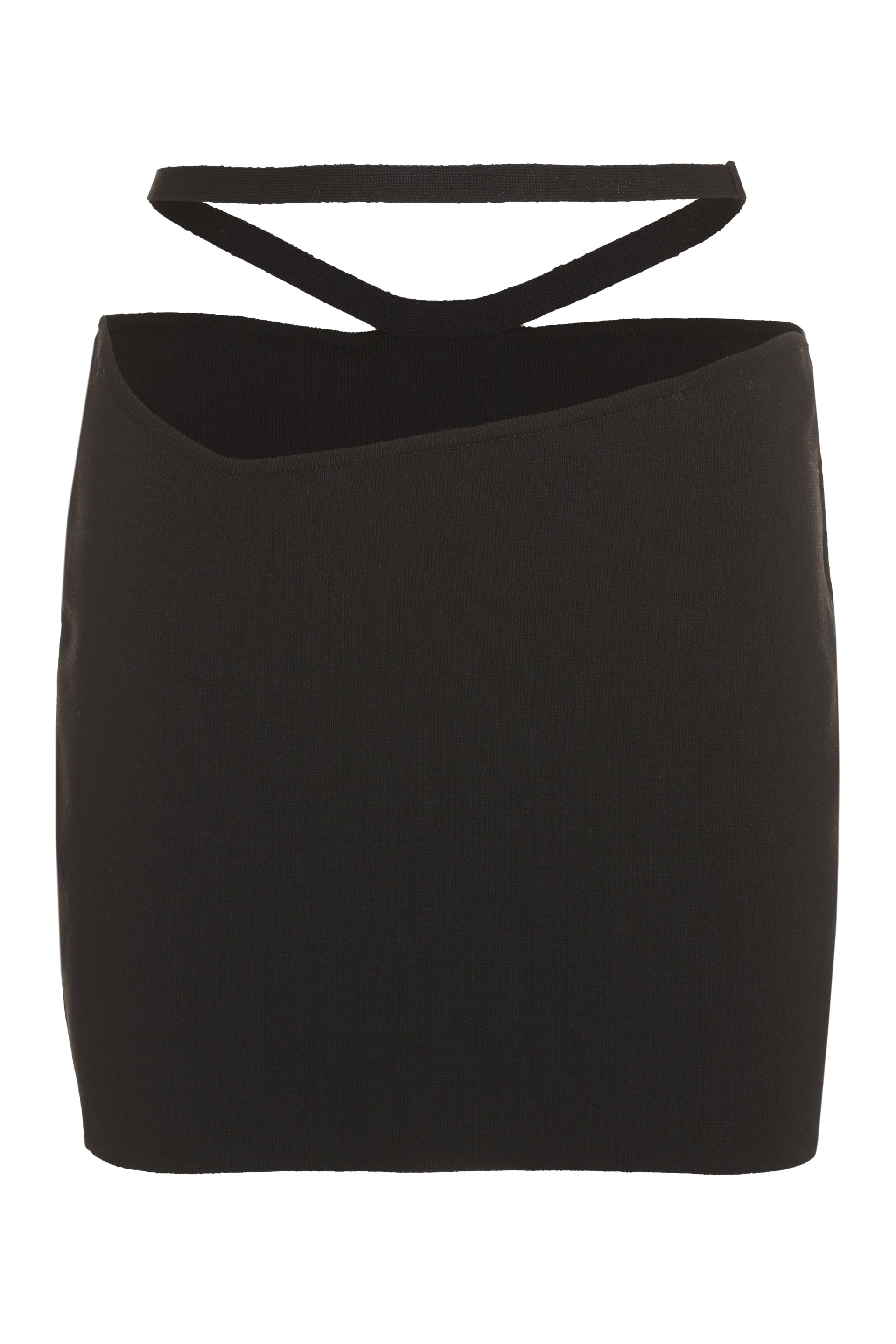 ANDREADAMO Trendy Knit Mini Skirt with Cut Out Details