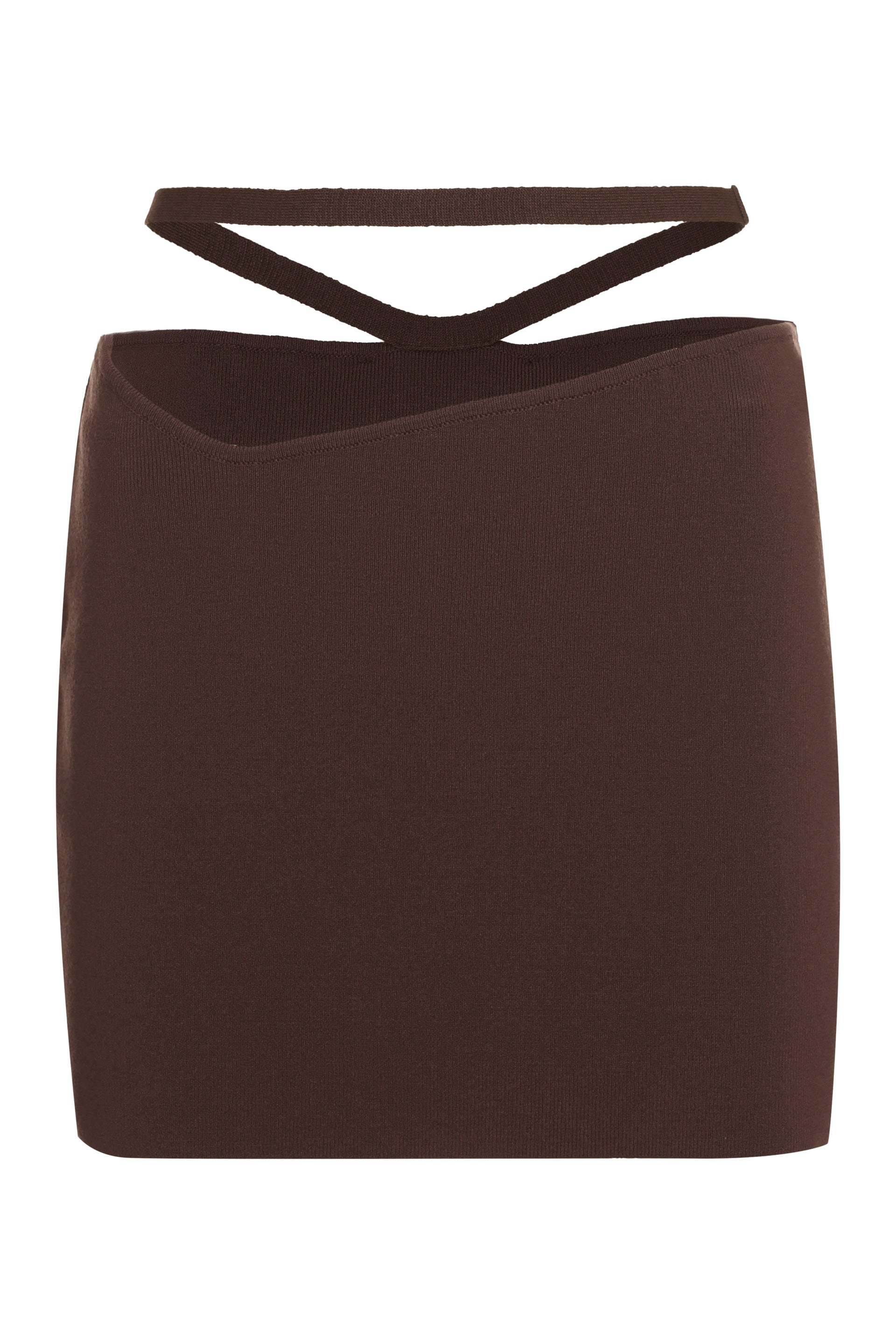 ANDREADAMO Women’s Cut-Out Details Knit Mini Skirt