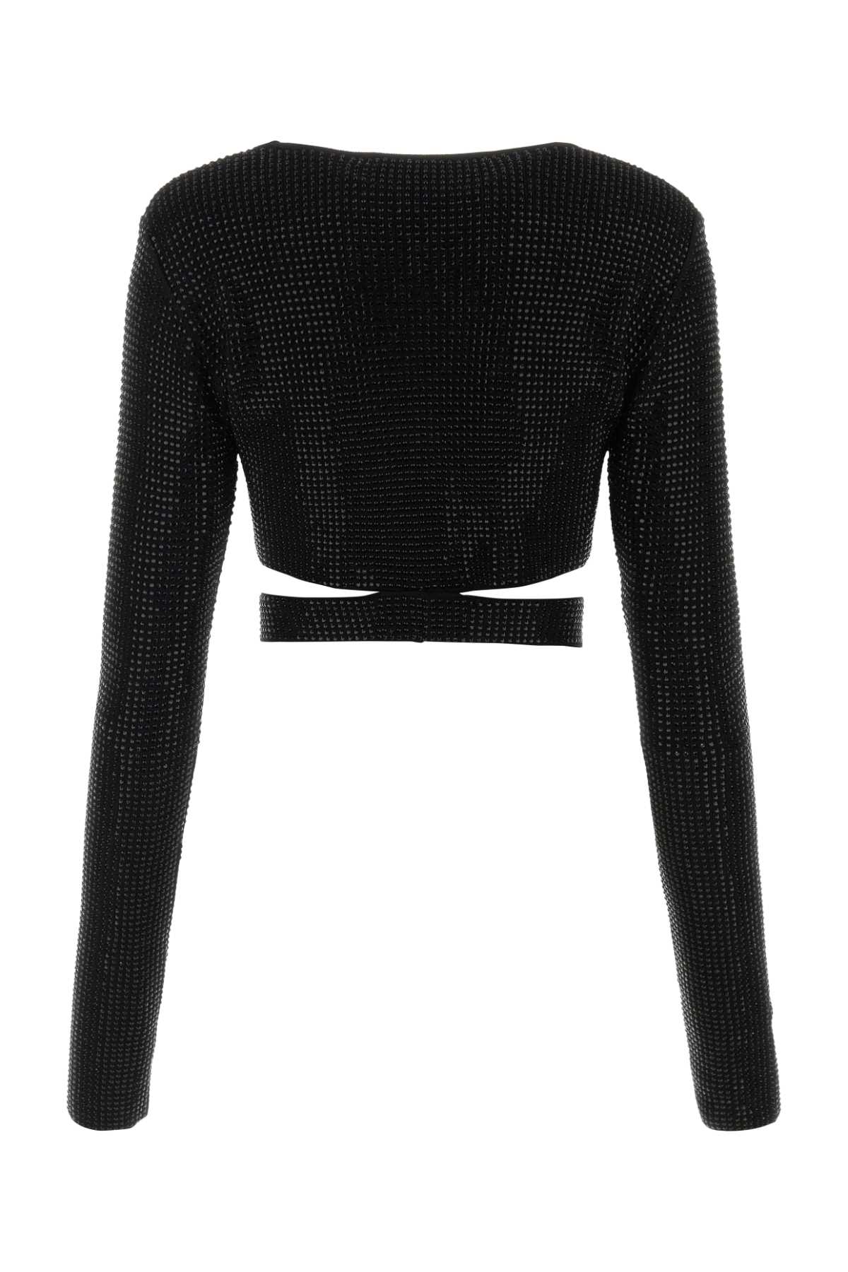 ANDREADAMO Embellished Viscose Blend Mini Top for Women