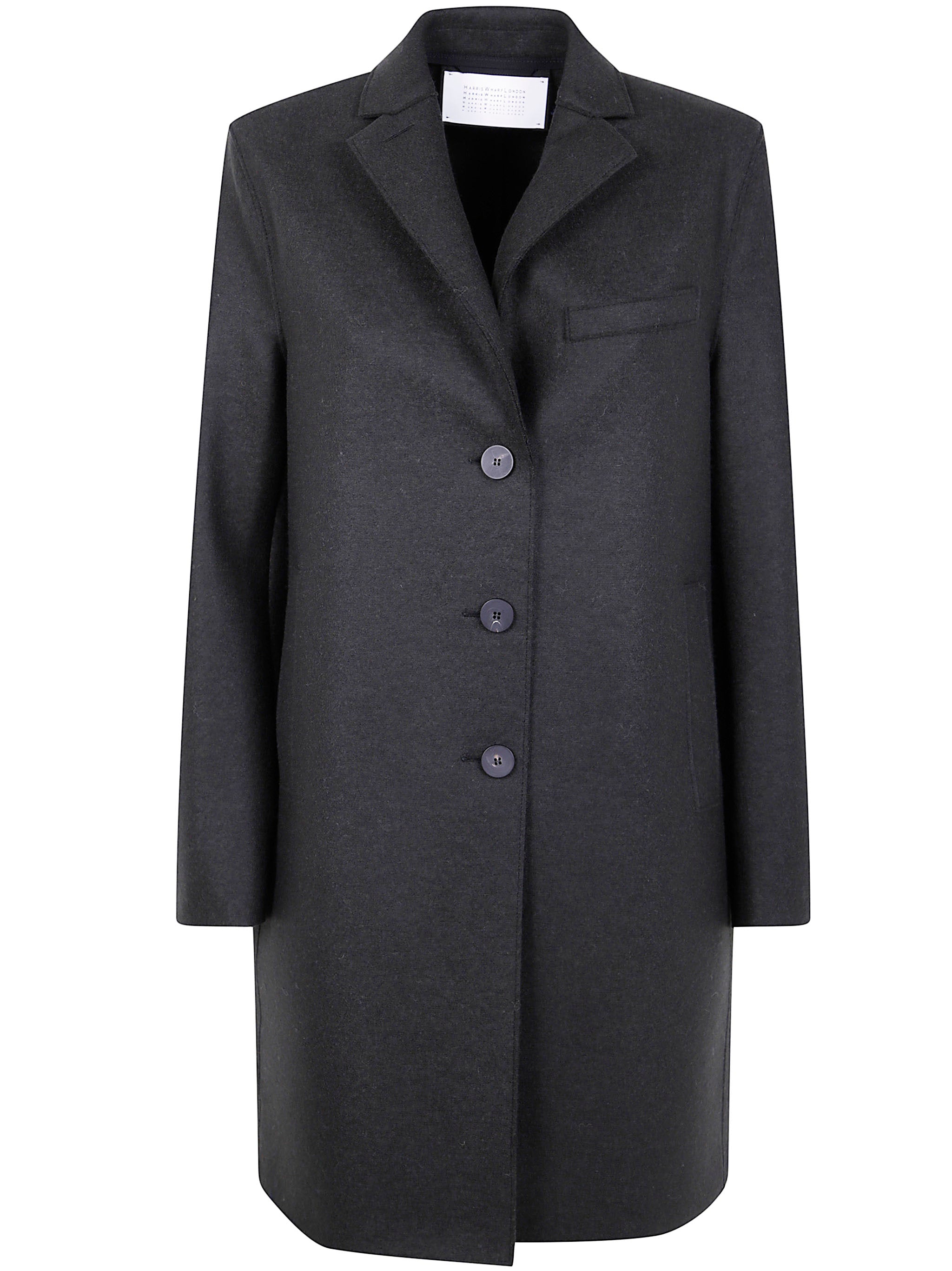 HARRIS WHARF LONDON Women's Pressed Wool Mini Topcoat