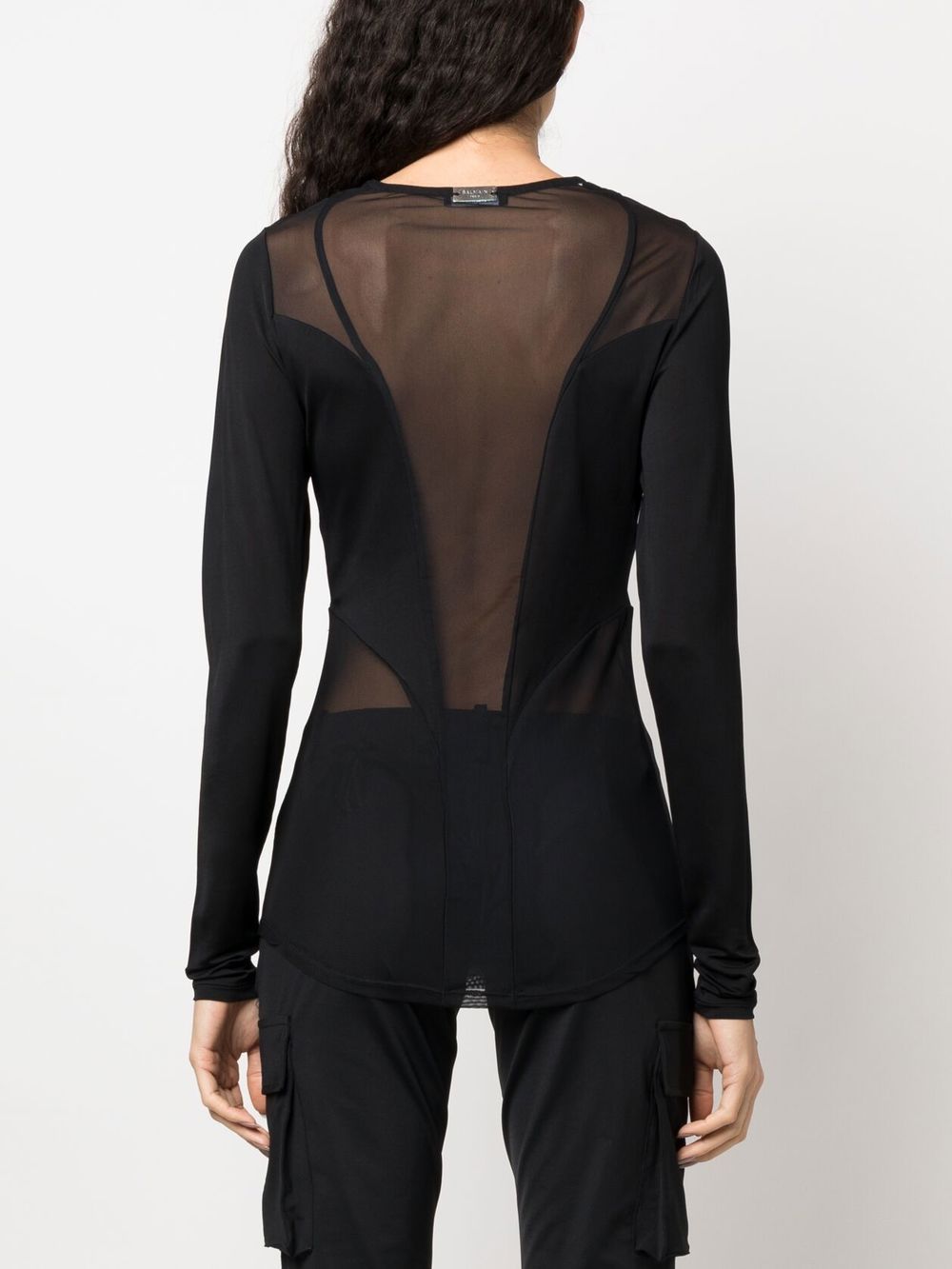 BALMAIN Avant-Garde Semi-Sheer Panelled Top