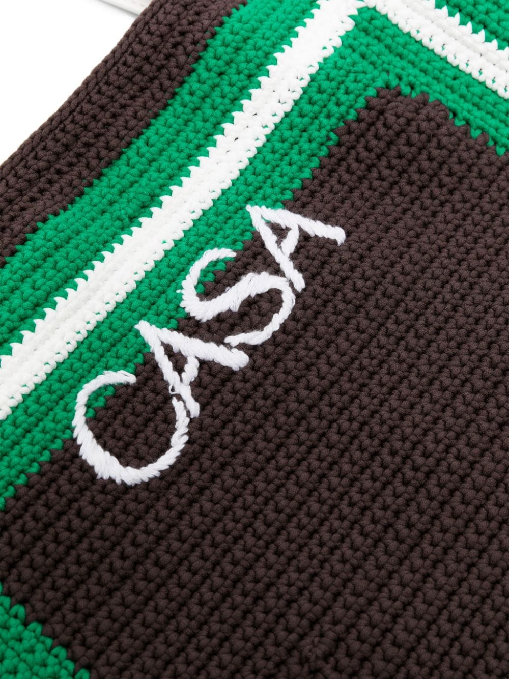 CASABLANCA Embroidered Crochet Tote Handbag