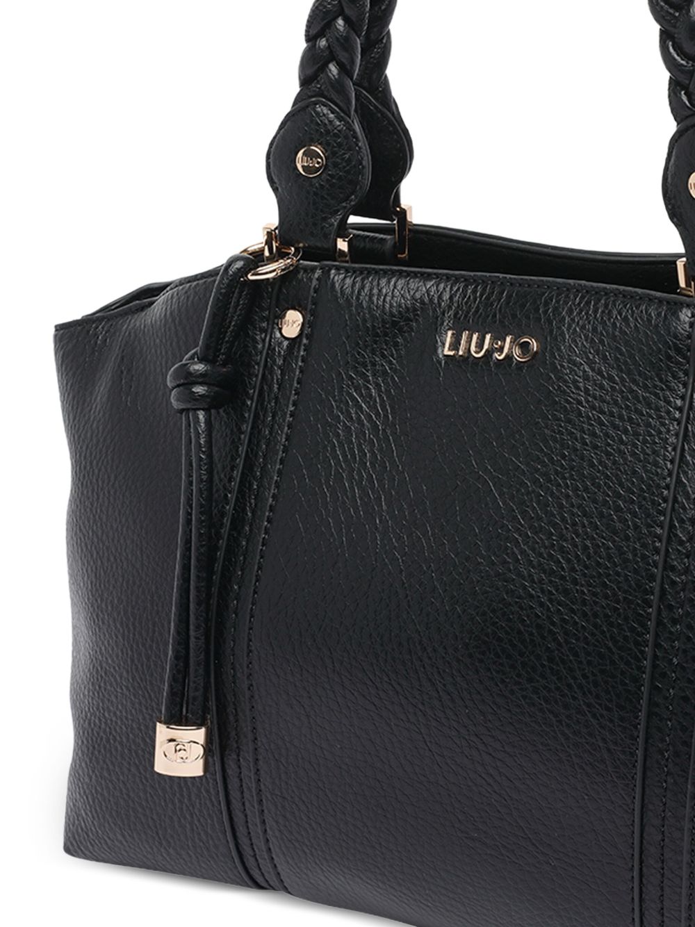 LIU JO Braided Leather Handle Handbag