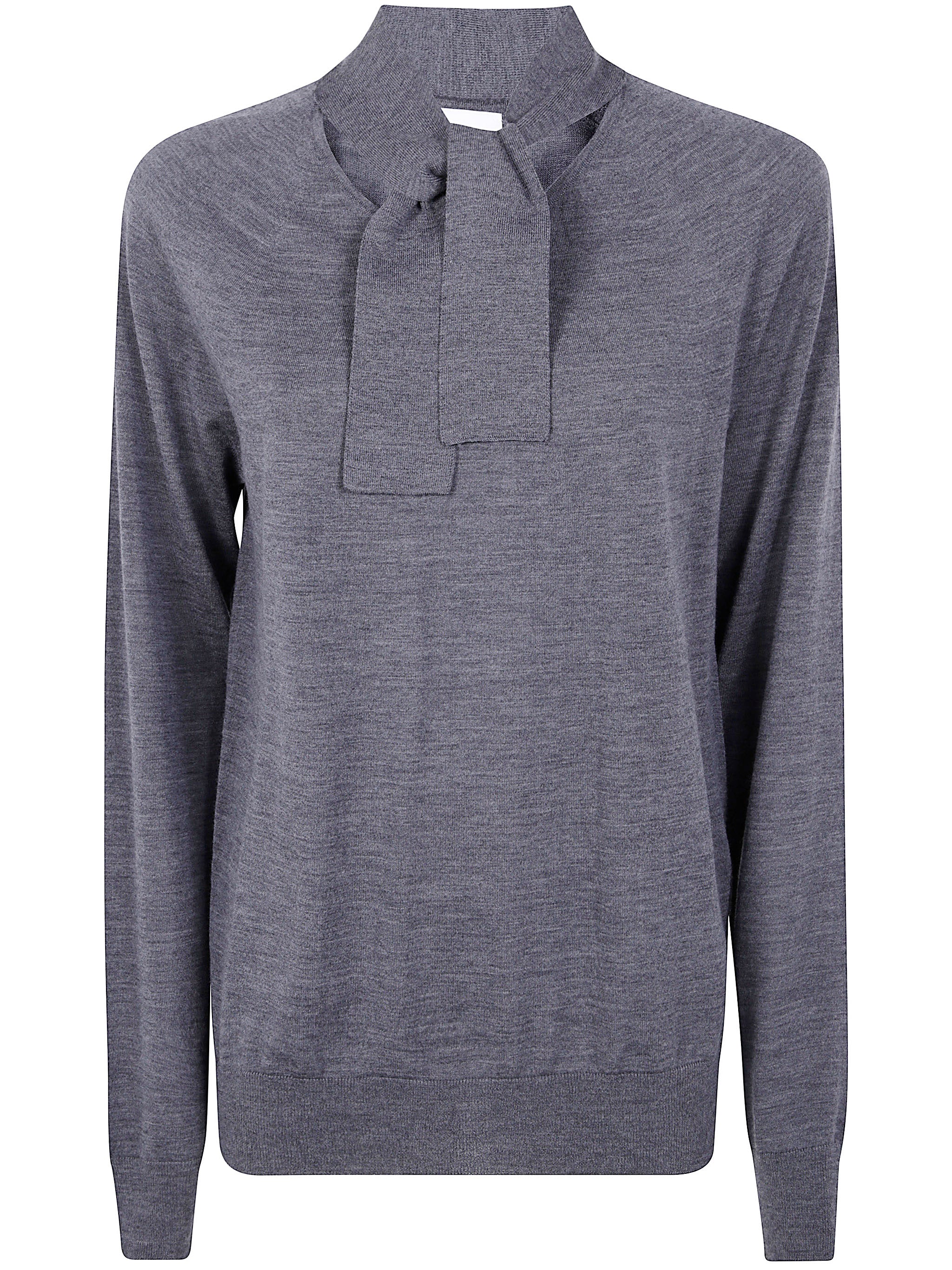 MANTU Long Sleeve Bow Neck Top