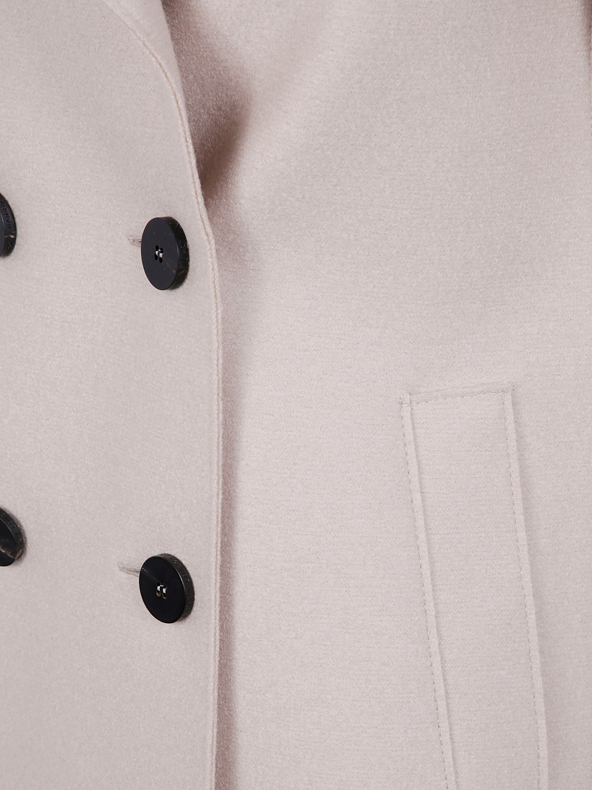 HARRIS WHARF LONDON Women's Classic Peacoat in Pressed Wool