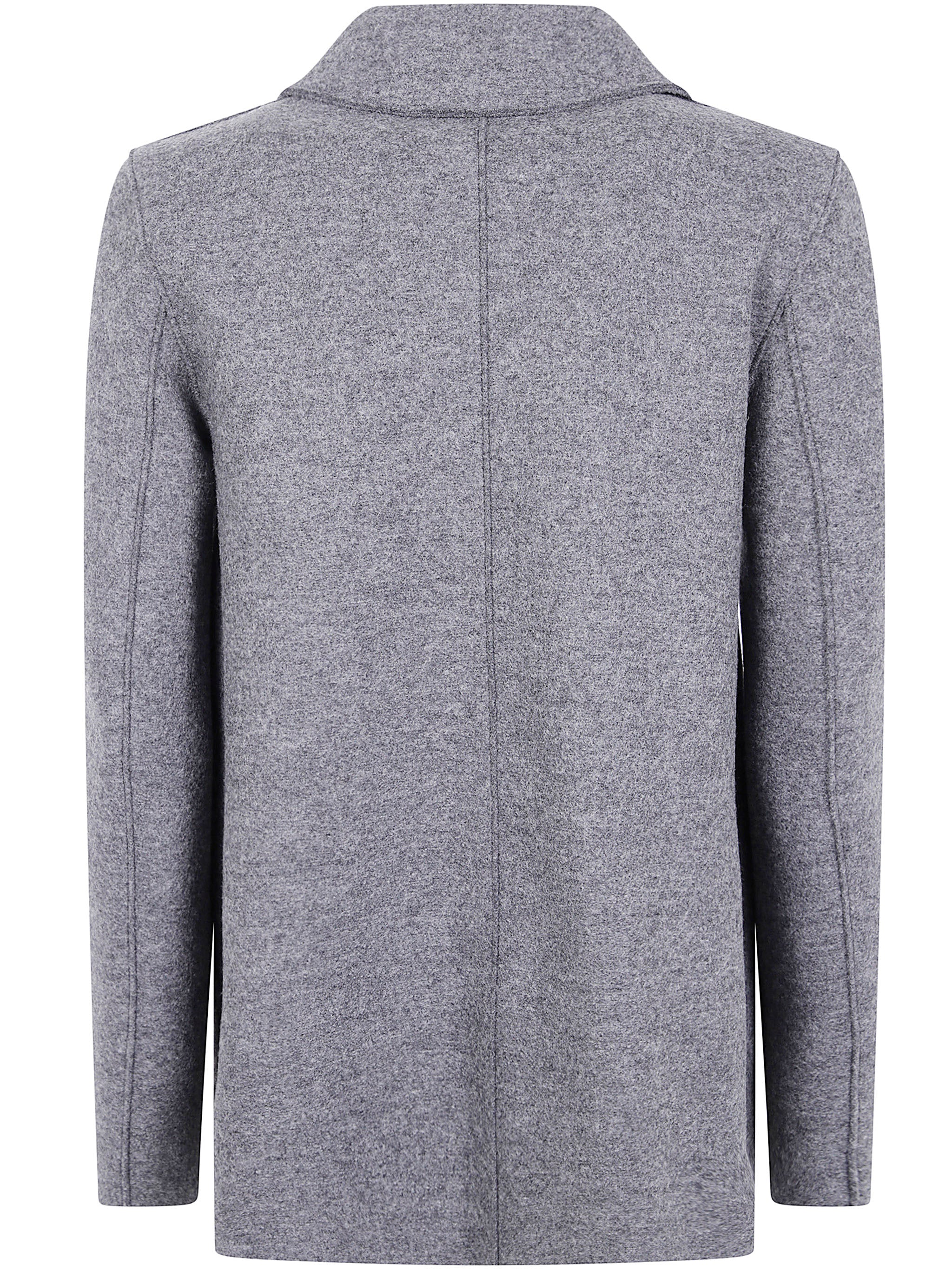 HARRIS WHARF LONDON Women's Classic Peacoat in Pressed Wool