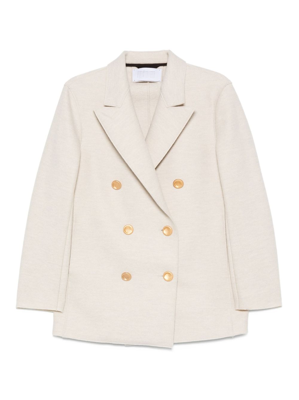 HARRIS WHARF LONDON Women's Double-Breasted Wool Jacket with Gold Buttons
