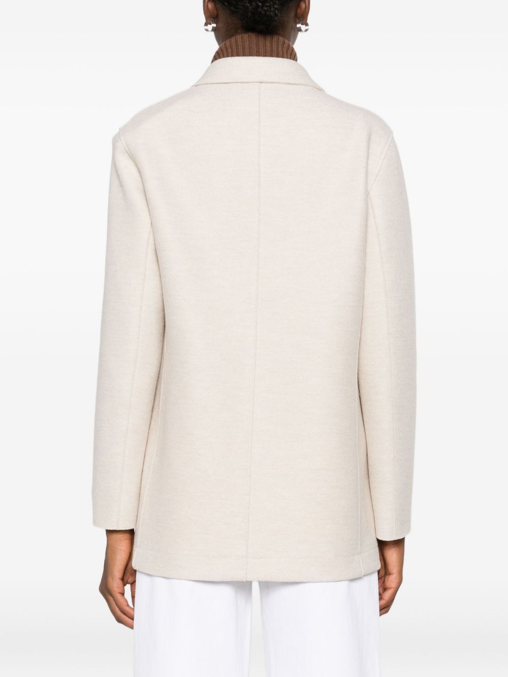 HARRIS WHARF LONDON Women's Double-Breasted Wool Jacket with Gold Buttons