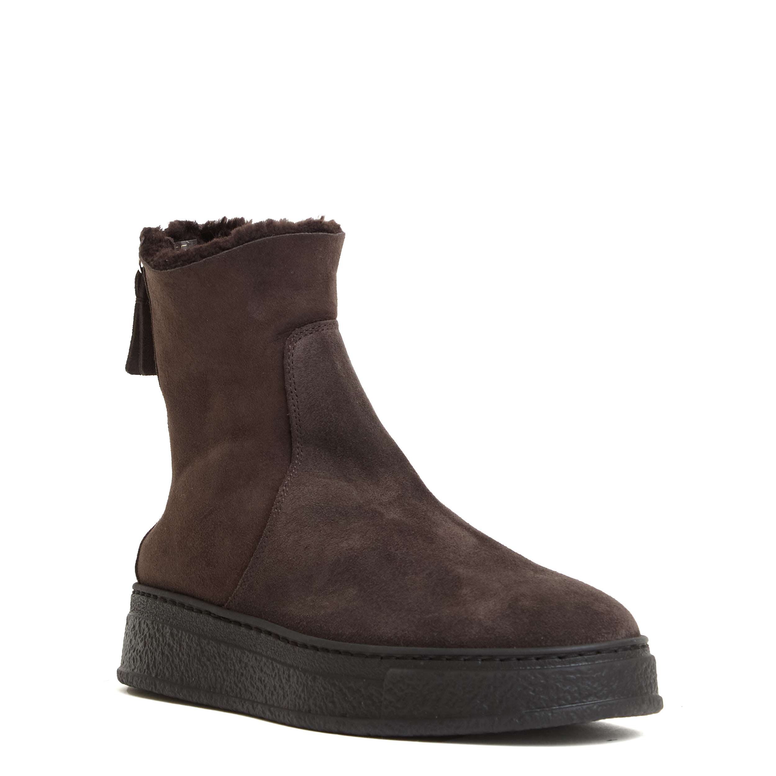 AGL Suede Ankle Boots with Fur Lining