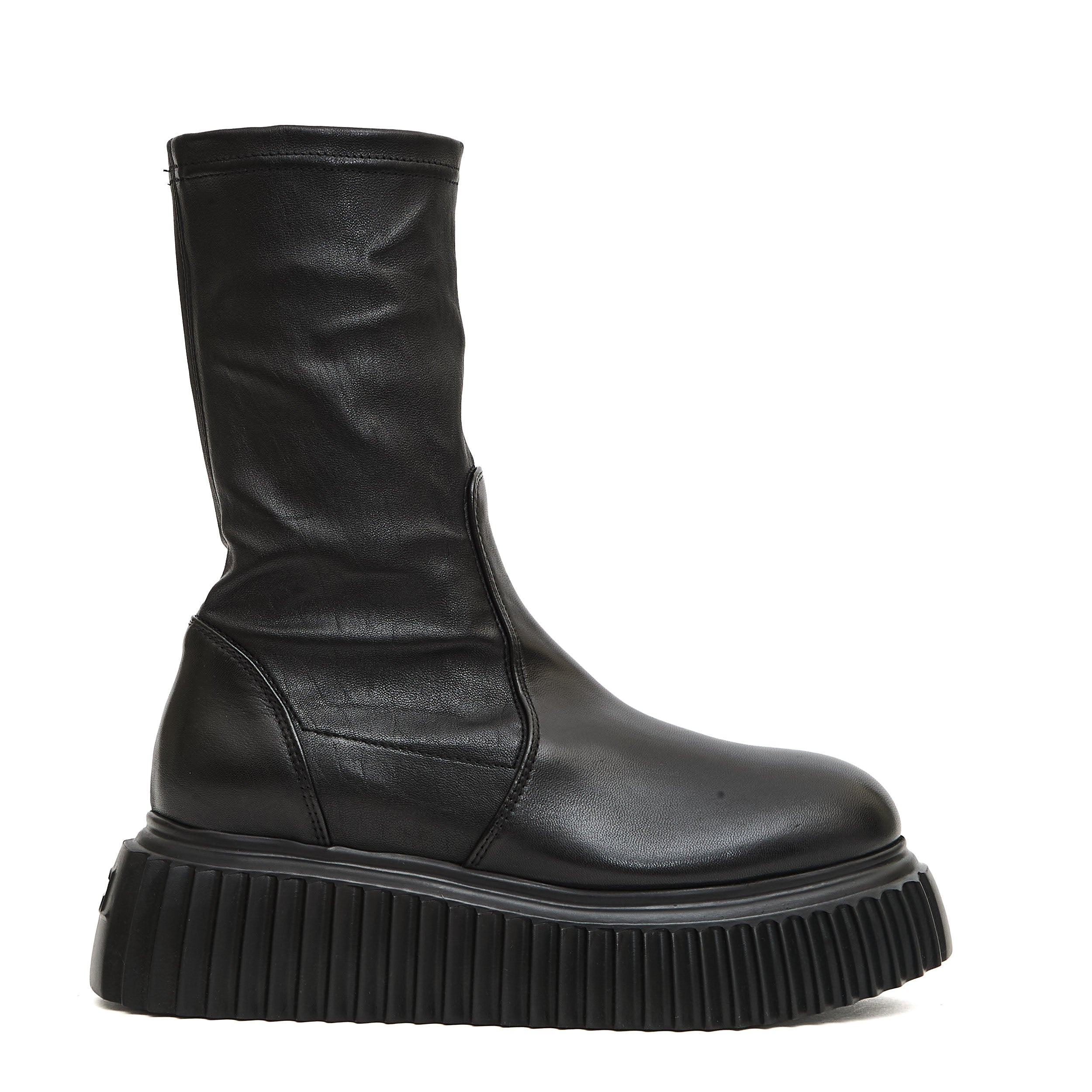 AGL Stretch Ankle Boots with Rubber Sole