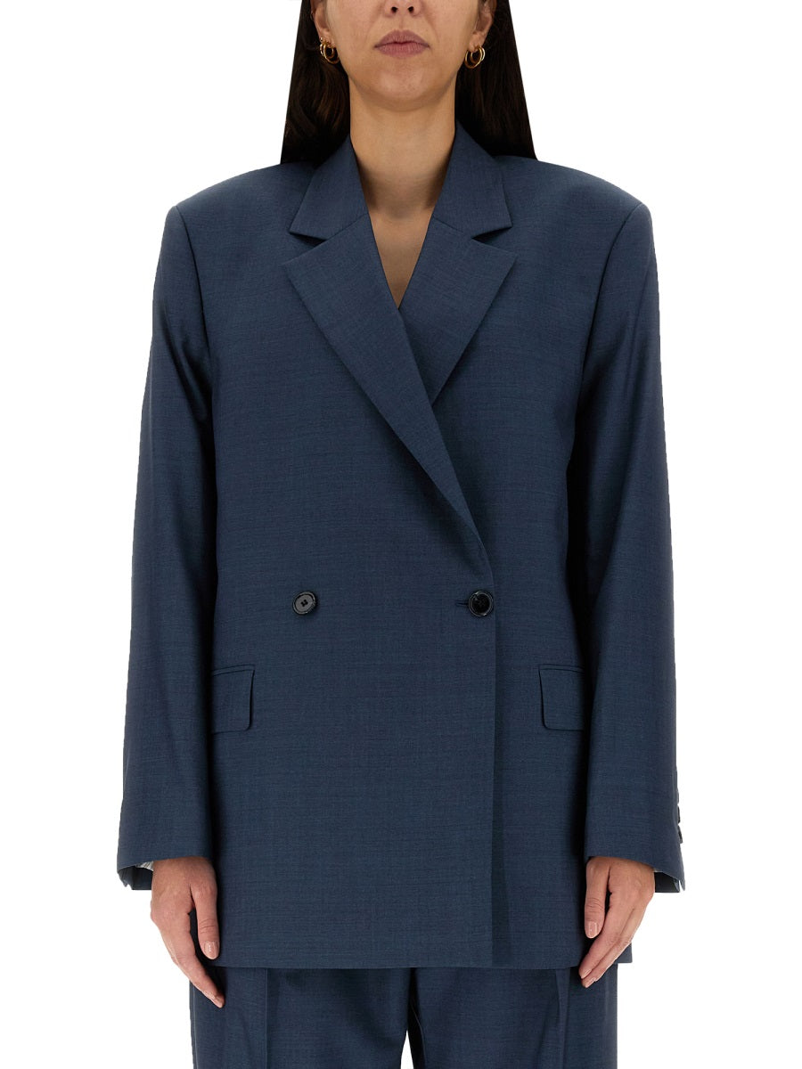 ACNE STUDIOS Wool Jacket with Reverse Tooth Button Closure