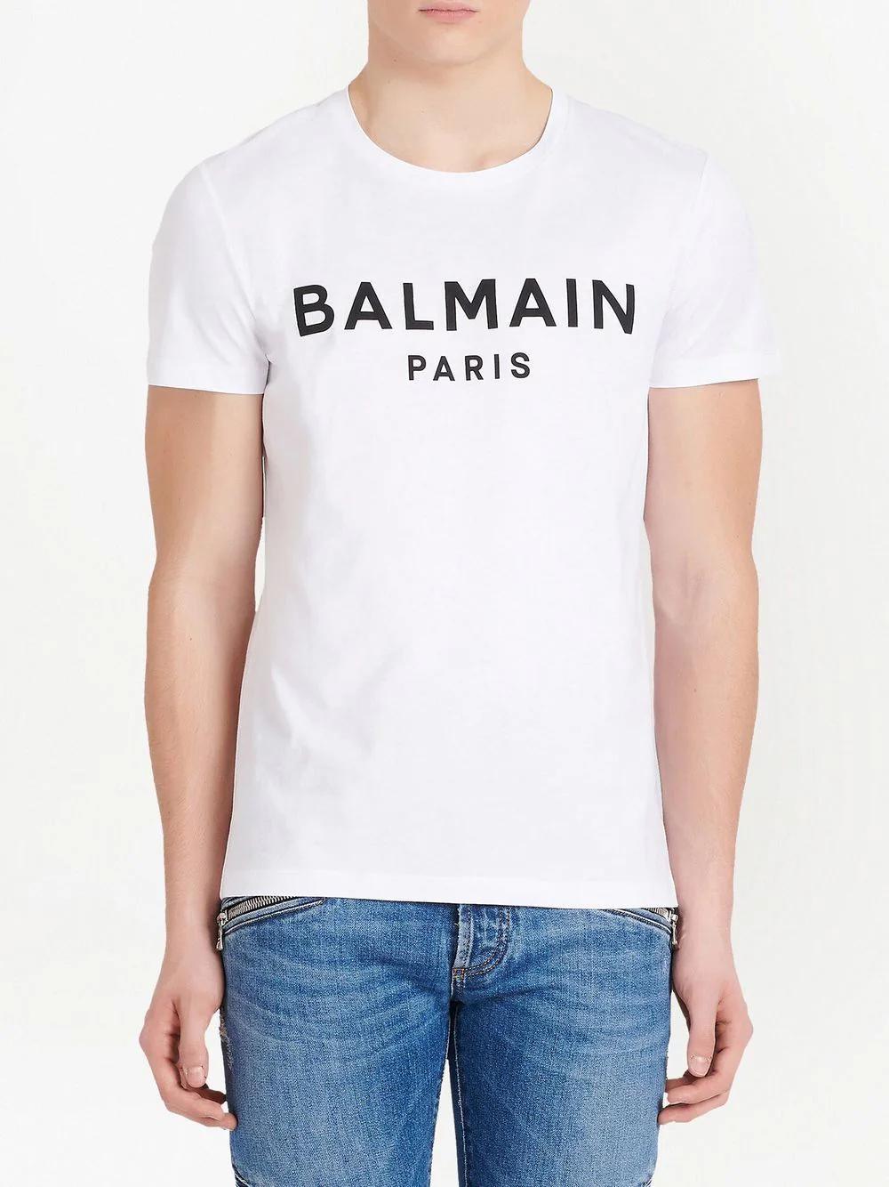 BALMAIN Printed Straight Fit T-Shirt