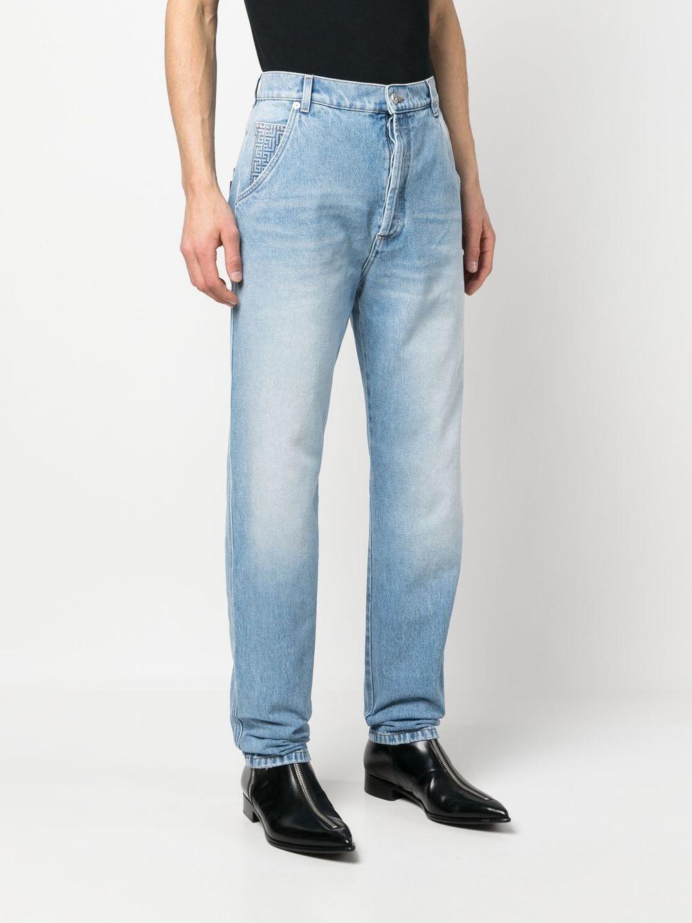 BALMAIN Men's Mini Denim Trousers