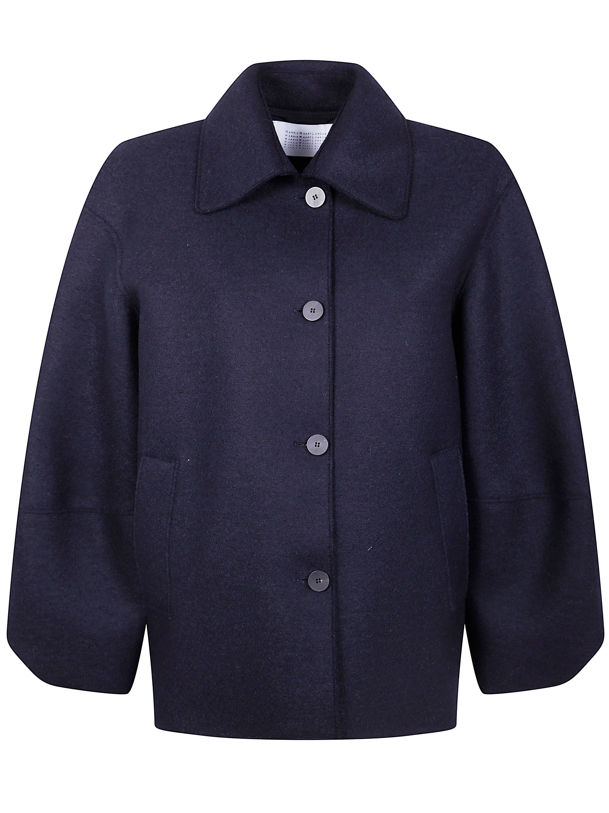 HARRIS WHARF LONDON Women's Puff Sleeves Jacket - Pressed Wool
