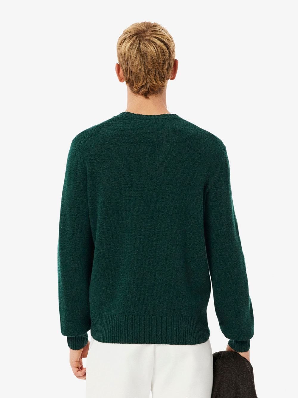 LACOSTE Classic Wool Crew Neck Sweater for Men
