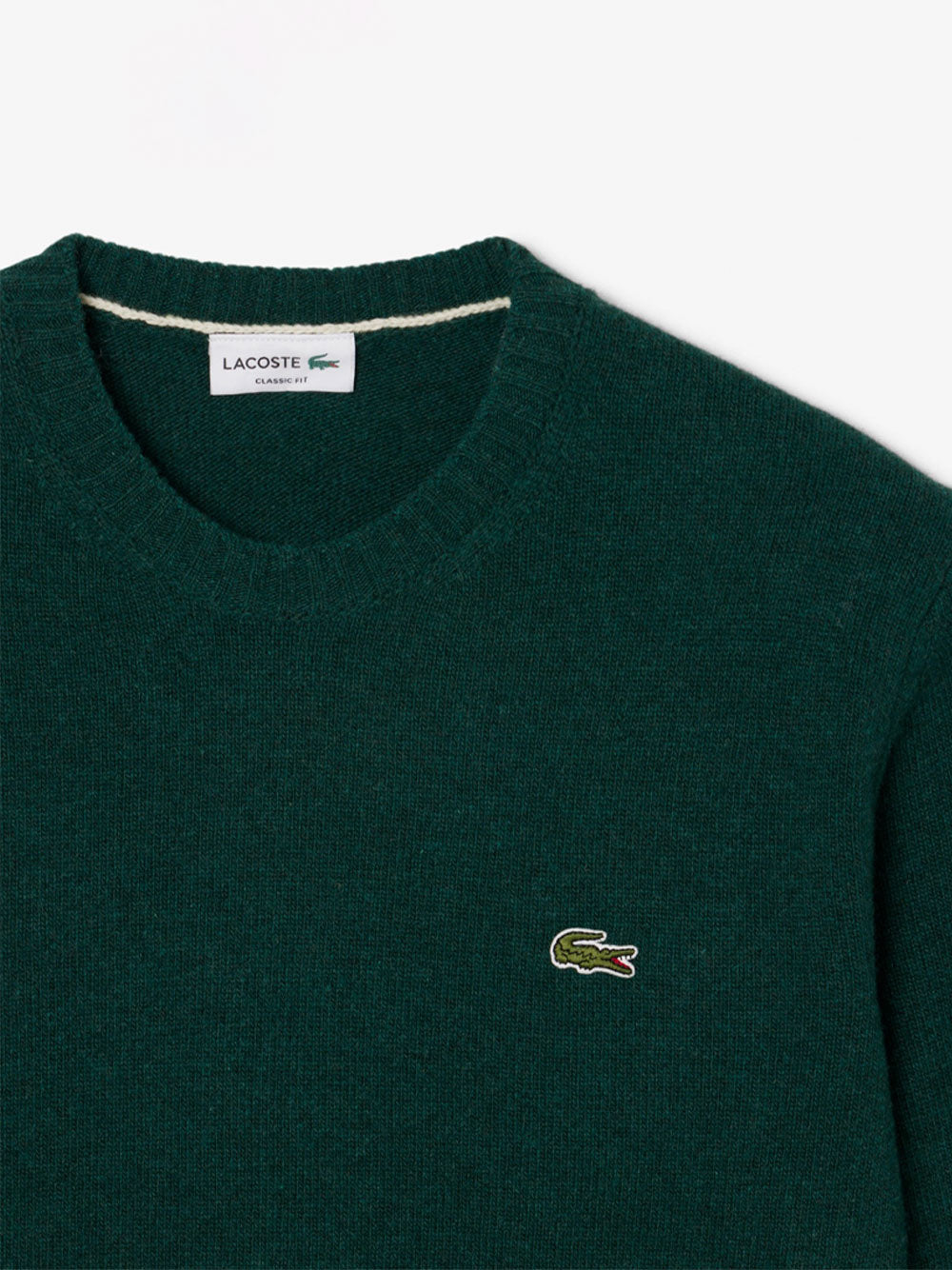 LACOSTE Classic Wool Crew Neck Sweater for Men