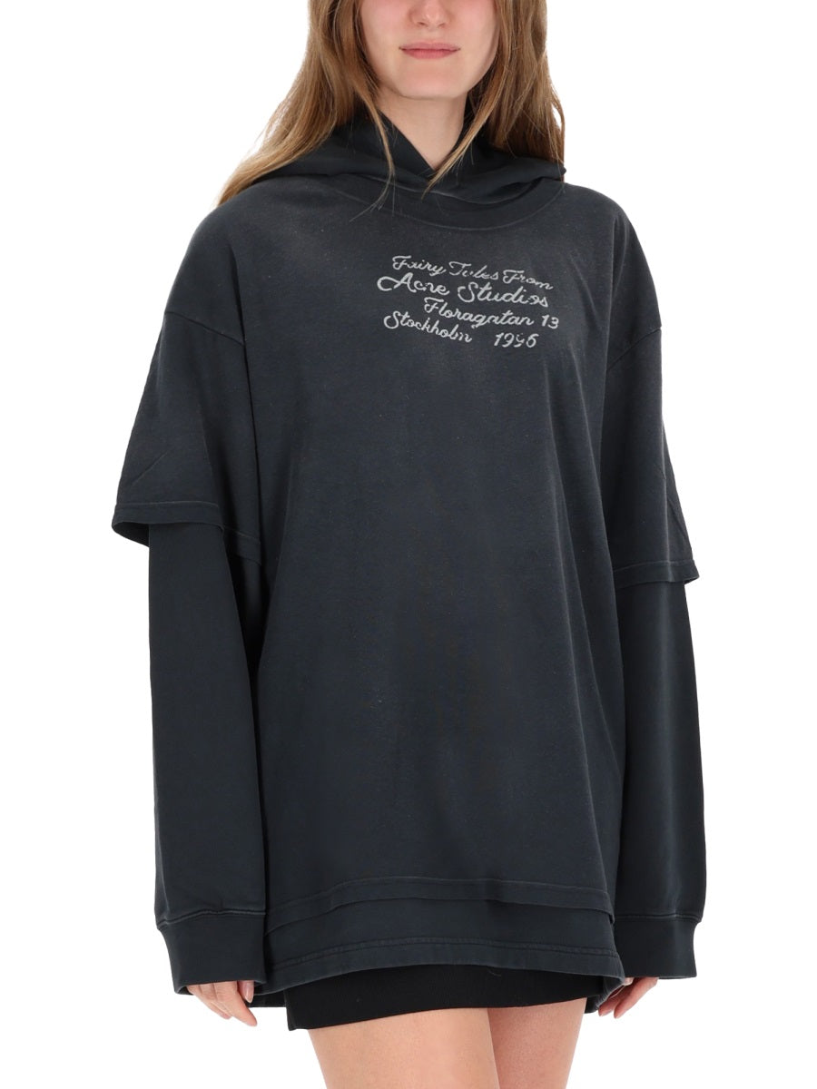 ACNE STUDIOS Women's Printed Organic Cotton Sweatshirt - Size S