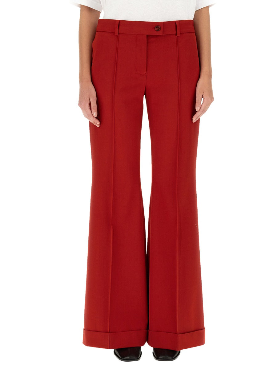 ACNE STUDIOS Wool Blend Pants with Button Closure for Women