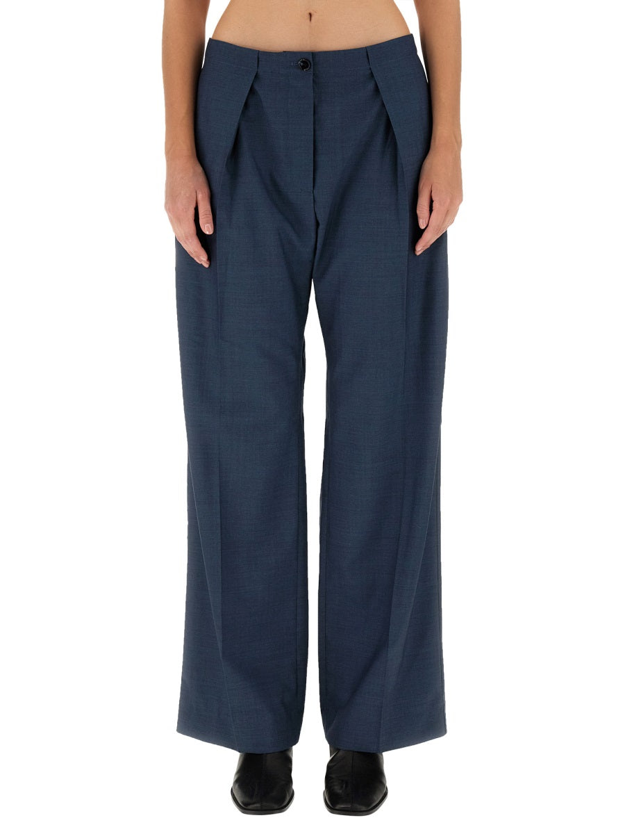 ACNE STUDIOS Wool Trousers with Button Closure for Women